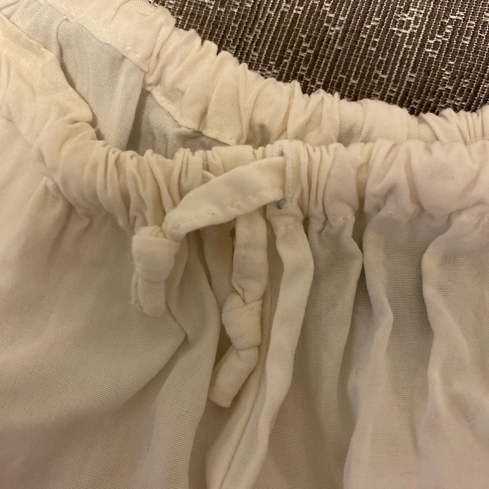 Vintage Elegant White Wide Leg Bloomers Pants eyelet details - Picture 4 of 7